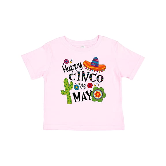 Inktastic Happy Cinco De Mayo- Sombrero, Cactus, Flowers Boys or Girls Baby T-Shirt