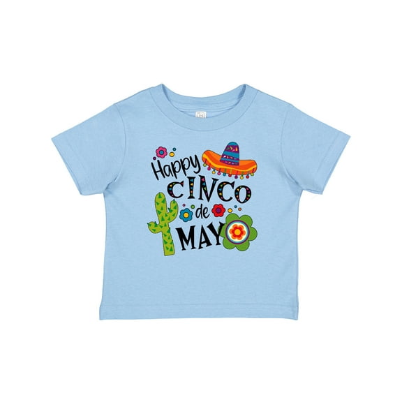 Inktastic Happy Cinco De Mayo- Sombrero, Cactus, Flowers Boys or Girls Baby T-Shirt