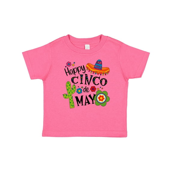 Inktastic Happy Cinco De Mayo- Sombrero, Cactus, Flowers Boys or Girls Baby T-Shirt