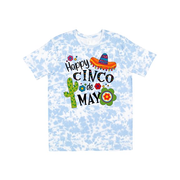 Inktastic Happy Cinco De Mayo Sombrero, Cactus, Flowers T-Shirt