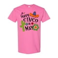 thumbnail image 1 of Inktastic Happy Cinco De Mayo Sombrero, Cactus, Flowers T-Shirt, 1 of 5