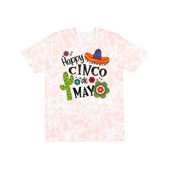 Inktastic Happy Cinco De Mayo Sombrero, Cactus, Flowers T-Shirt