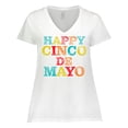 thumbnail image 1 of Inktastic Happy Cinco De Mayo Women's Plus Size V-Neck T-Shirt, 1 of 5