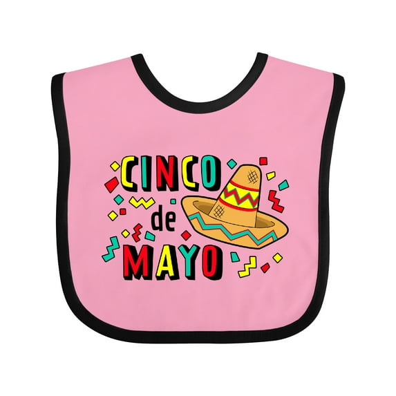 Inktastic Happy Cinco De Mayo-sombrero Boys or Girls Baby Bib