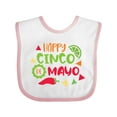 thumbnail image 1 of Inktastic Happy Cinco De Mayo with Lime and Red Pepper Boys or Girls Baby Bib, 1 of 4