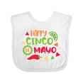 thumbnail image 1 of Inktastic Happy Cinco De Mayo with Lime and Red Pepper Boys or Girls Baby Bib, 1 of 4