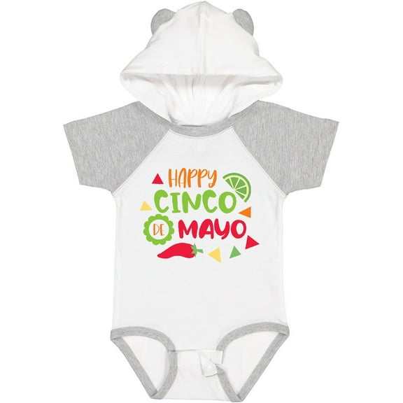 Inktastic Happy Cinco De Mayo with Lime and Red Pepper Boys or Girls Baby Bodysuit