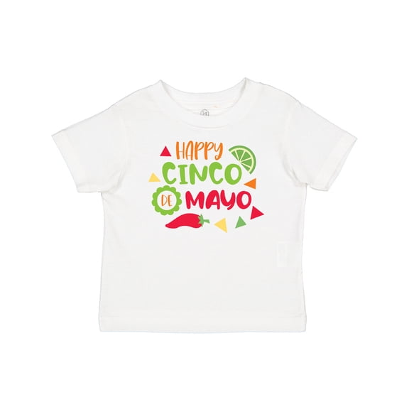 Inktastic Happy Cinco De Mayo with Lime and Red Pepper Boys or Girls Baby T-Shirt
