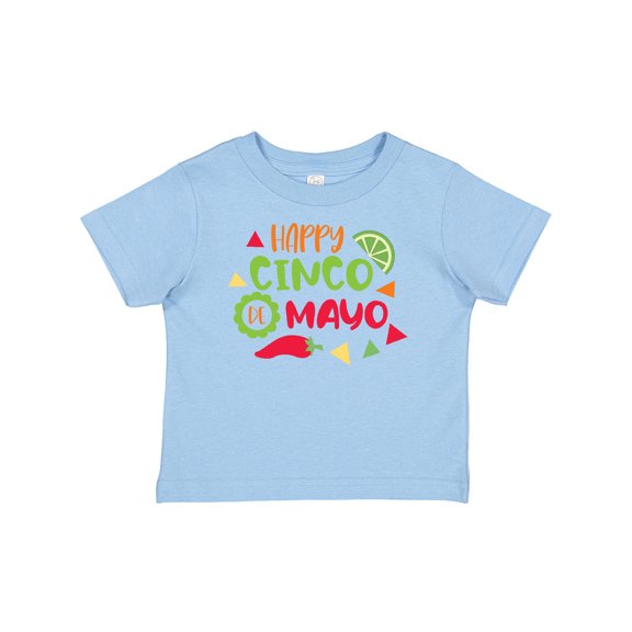 Inktastic Happy Cinco De Mayo with Lime and Red Pepper Boys or Girls Baby T-Shirt