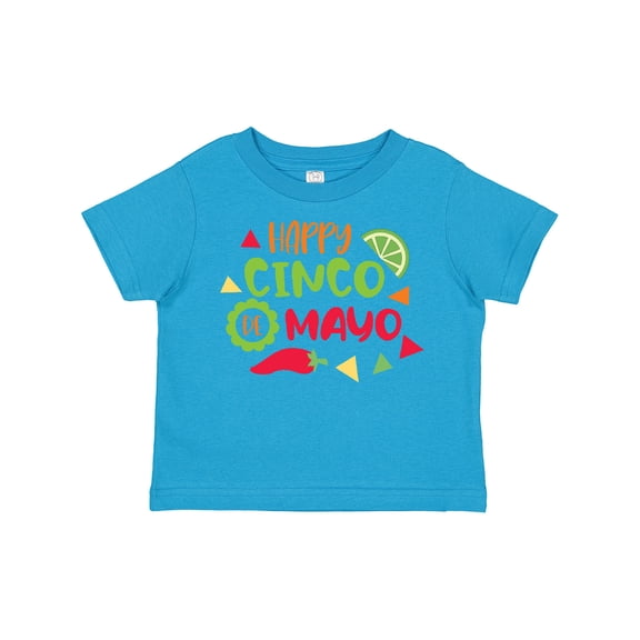 Inktastic Happy Cinco De Mayo with Lime and Red Pepper Boys or Girls Toddler T-Shirt