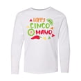 thumbnail image 1 of Inktastic Happy Cinco De Mayo with Lime and Red Pepper Long Sleeve Youth T-Shirt, 1 of 5
