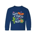 thumbnail image 1 of Inktastic Happy Cinco de Mayo- Sombrero, Cactus, Flowers Long Sleeve Youth T-Shirt, 1 of 5