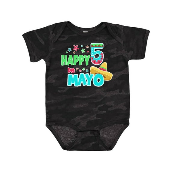 Inktastic Happy Cinco de Mayo- sombrero Boys or Girls Baby Bodysuit