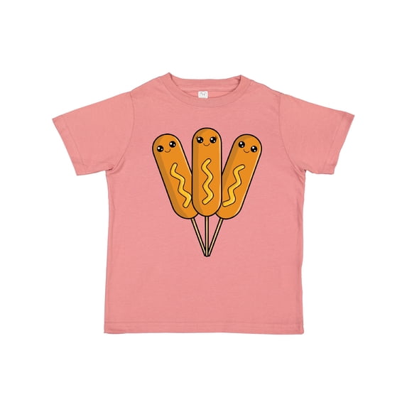 Inktastic Happy Corn Dogs with Mustard Boys or Girls Toddler T-Shirt