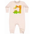 thumbnail image 1 of Inktastic Happy Dinosaur First Birthday-green Baby Fleece Romper, 1 of 4