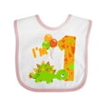 thumbnail image 1 of Inktastic Happy Dinosaur First Birthday-green Boys or Girls Baby Bib, 1 of 4