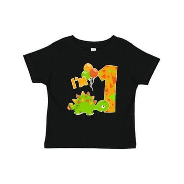 Inktastic Happy Dinosaur First Birthday-green Boys or Girls Baby T-Shirt