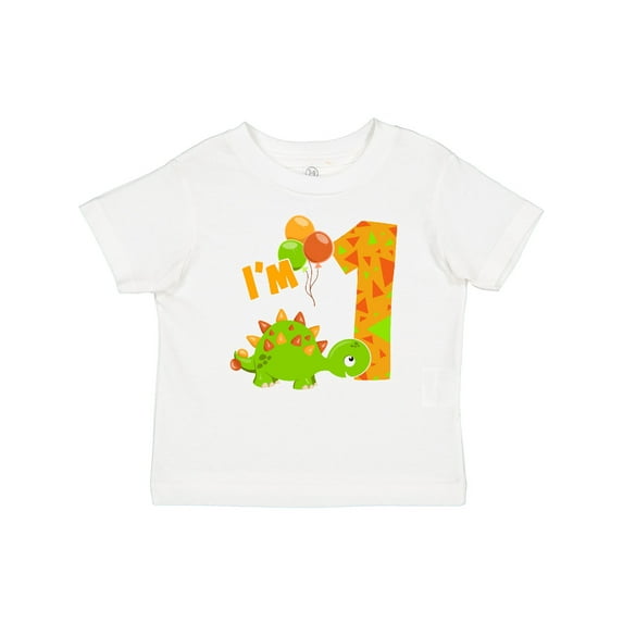 Inktastic Happy Dinosaur First Birthday-green Boys or Girls Baby T-Shirt