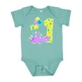 thumbnail image 1 of Inktastic Happy Dinosaur First Birthday-purple Boys or Girls Baby Bodysuit, 1 of 5