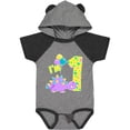thumbnail image 1 of Inktastic Happy Dinosaur First Birthday-purple Boys or Girls Baby Bodysuit, 1 of 5