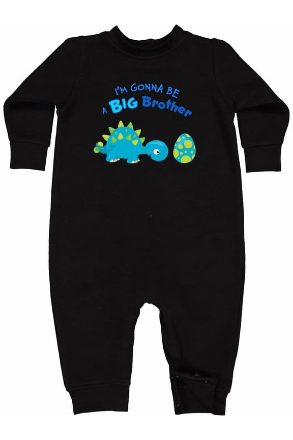 Happy Dinosaur Future Big Brother Baby Fleece Romper