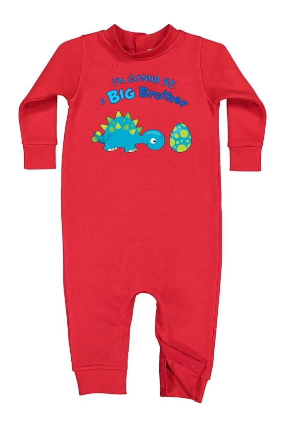 Happy Dinosaur Future Big Brother Baby Fleece Romper