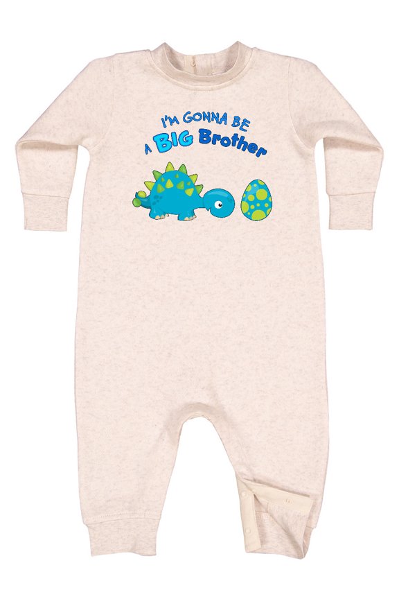 Happy Dinosaur Future Big Brother Baby Fleece Romper