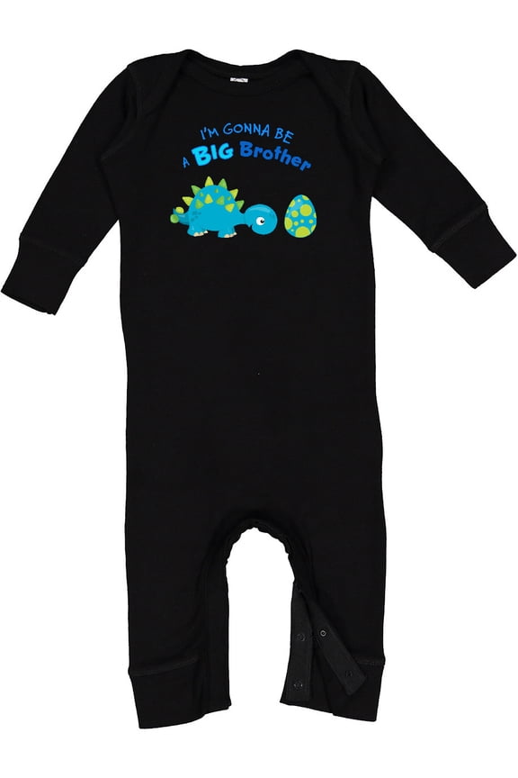 Happy Dinosaur Future Big Brother Baby Romper Coveralls