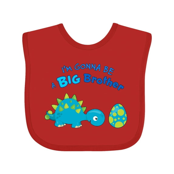 Inktastic Happy Dinosaur Future Big Brother Boys Baby Bib