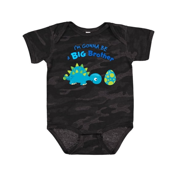 Inktastic Happy Dinosaur Future Big Brother Boys Baby Bodysuit