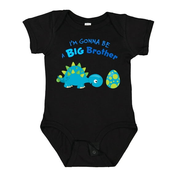 Inktastic Happy Dinosaur Future Big Brother Boys Baby Bodysuit