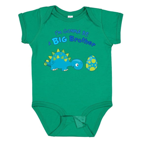Inktastic Happy Dinosaur Future Big Brother Boys Baby Bodysuit