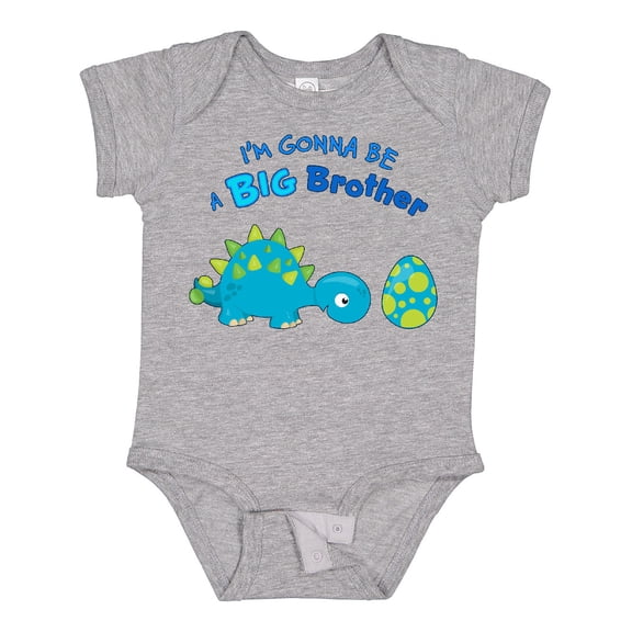 Inktastic Happy Dinosaur Future Big Brother Boys Baby Bodysuit