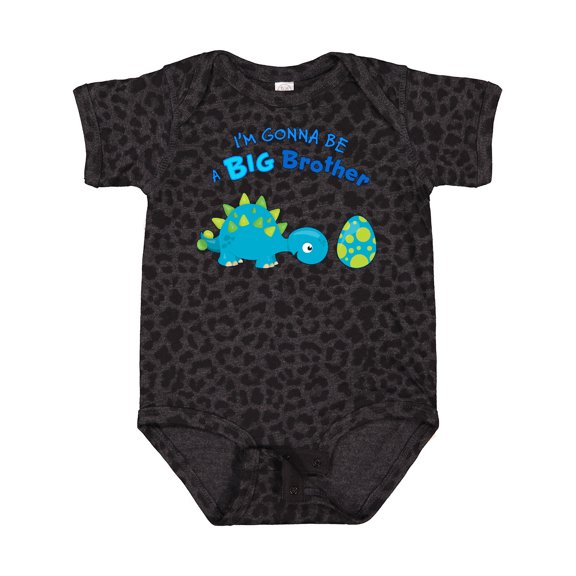 Inktastic Happy Dinosaur Future Big Brother Boys Baby Bodysuit