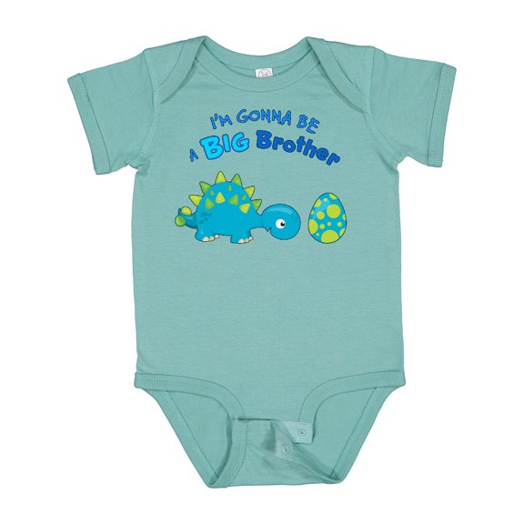 Inktastic Happy Dinosaur Future Big Brother Boys Baby Bodysuit