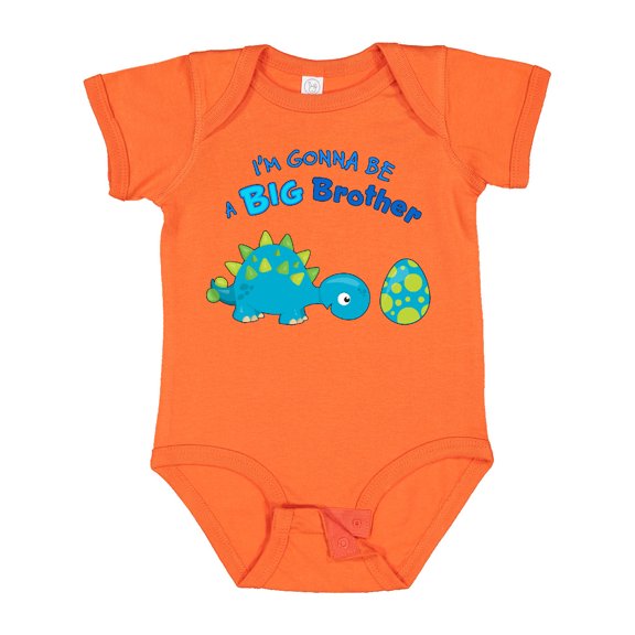 Inktastic Happy Dinosaur Future Big Brother Boys Baby Bodysuit