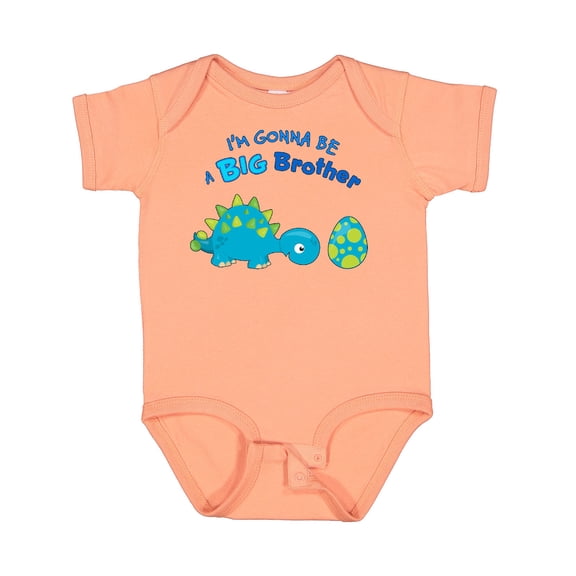 Inktastic Happy Dinosaur Future Big Brother Boys Baby Bodysuit