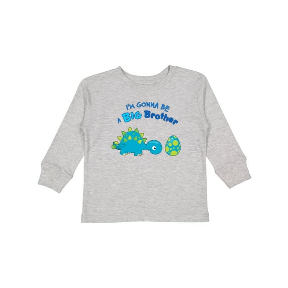 Inktastic Happy Dinosaur Future Big Brother Boys Long Sleeve Toddler T-Shirt