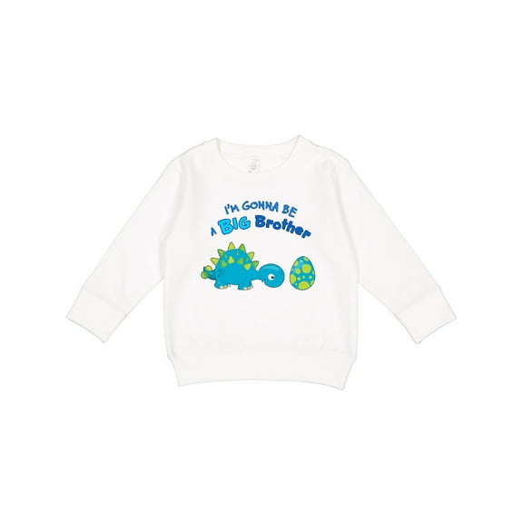 Inktastic Happy Dinosaur Future Big Brother Toddler Sweatshirt
