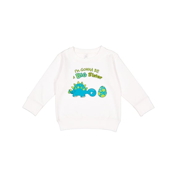 Inktastic Happy Dinosaur Future Big Sister Toddler Sweatshirt