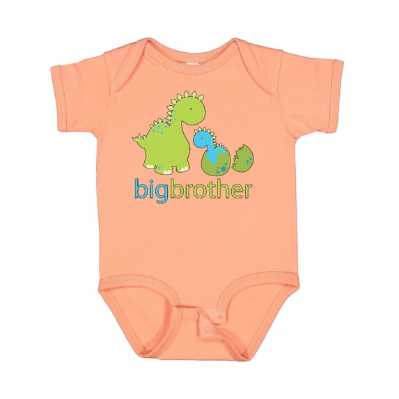 Inktastic Happy Dinosaur New Big Brother Boys Baby Bodysuit