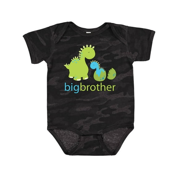 Inktastic Happy Dinosaur New Big Brother Boys Baby Bodysuit