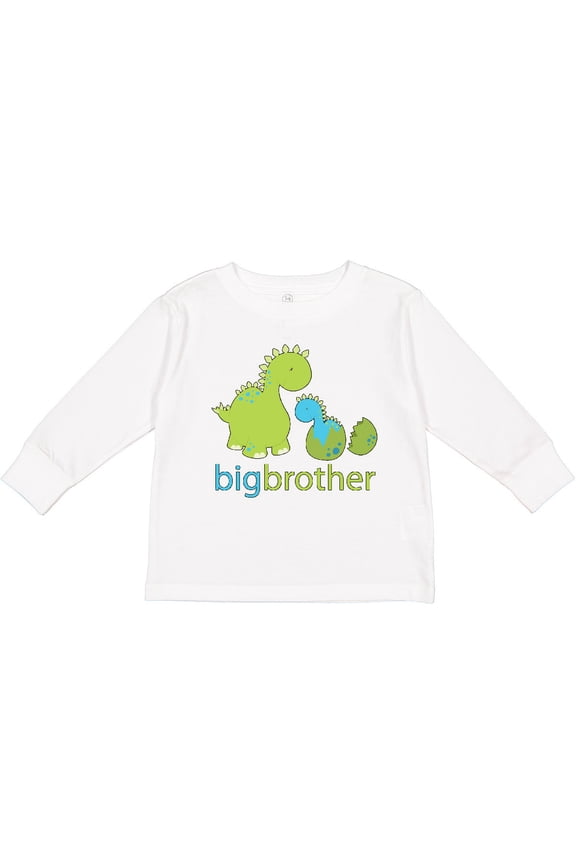 Happy Dinosaur New Big Brother Boys Long Sleeve Toddler T-Shirt