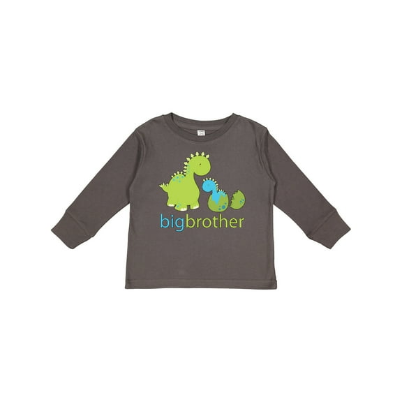 Inktastic Happy Dinosaur New Big Brother Boys Long Sleeve Toddler T-Shirt