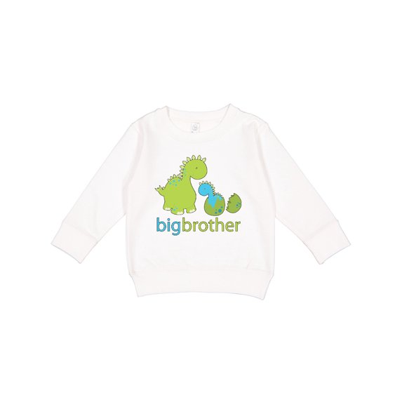 Inktastic Happy Dinosaur New Big Brother Toddler Sweatshirt