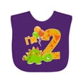 thumbnail image 1 of Inktastic Happy Dinosaur Second Birthday-green Boys or Girls Baby Bib, 1 of 4