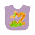 thumbnail image 1 of Inktastic Happy Dinosaur Second Birthday-green Boys or Girls Baby Bib, 1 of 4