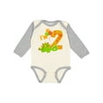 thumbnail image 1 of Inktastic Happy Dinosaur Second Birthday-green Boys or Girls Long Sleeve Baby Bodysuit, 1 of 5