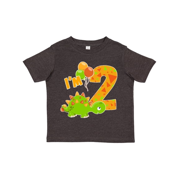 Inktastic Happy Dinosaur Second Birthday-green Boys or Girls Toddler T-Shirt