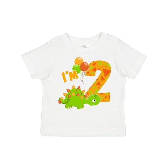 Inktastic Happy Dinosaur Second Birthday-green Boys or Girls Toddler T-Shirt